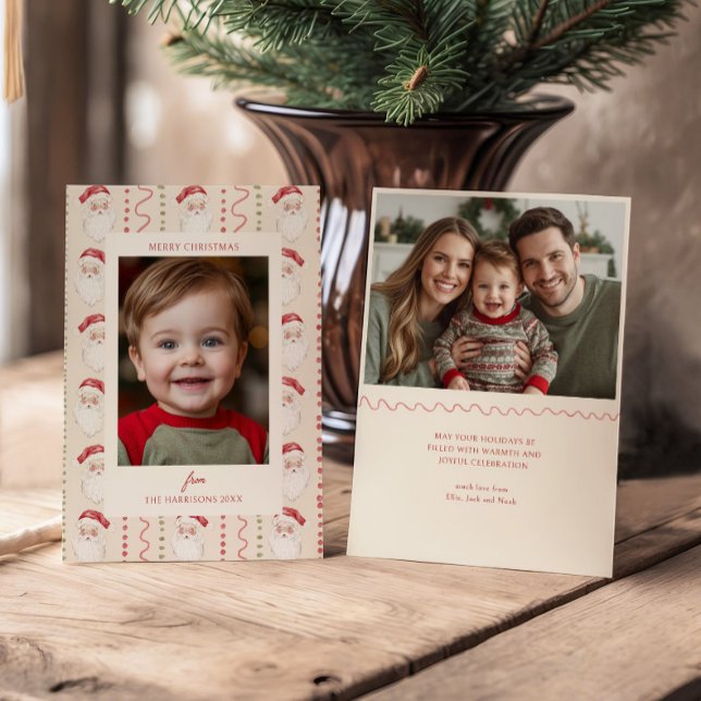 Red Bow Christmas Wreath Photo  Holiday Card (Creator Uploaded)