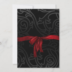 Red Bow Gothic Bridal Shower Invitation