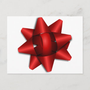 red bow holiday gift ribbon party shower office postcard
