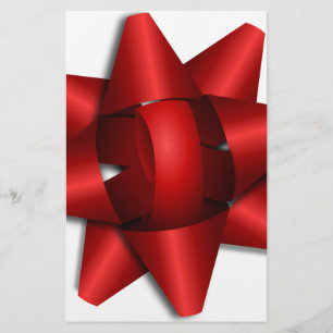 red bow holiday gift ribbon party shower office stationery