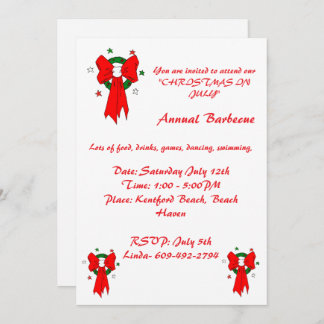 Red Bow -Invitation Invitation