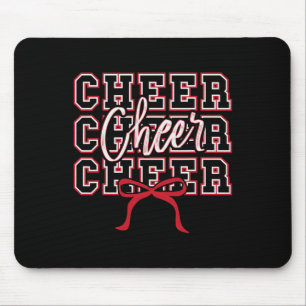 Red Bow Sport Cheer Cheerleader Cheerleading Girl Mouse Pad
