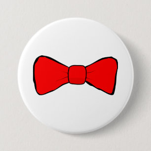 Red Bow Tie 7.5 Cm Round Badge