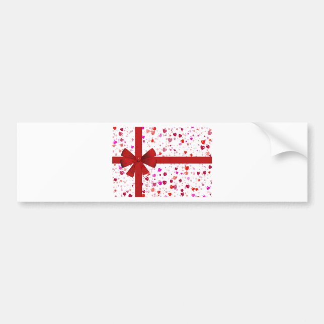 Red Bow Tie Destiny Congratulations Party Bumper Sticker (Front)