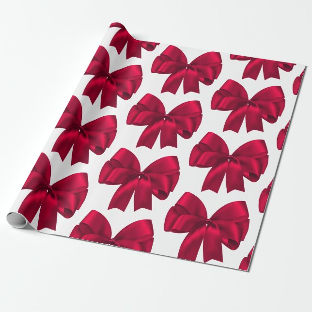 Red Bow  Wrapping Paper (Unrolled)