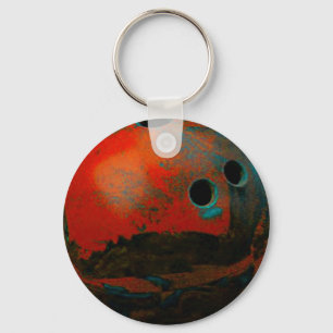 Red Bowling Ball Customise It Key Ring