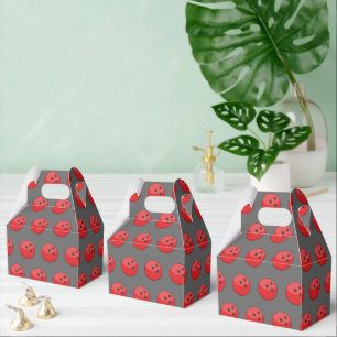 Red Bowling Ball Pattern Favour Box
