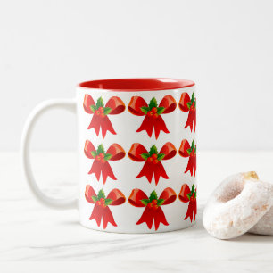 Red Bows And Holly Mug