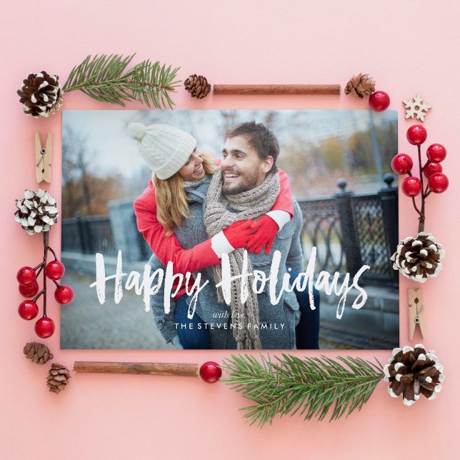 Red Bows Happy Holidays Photo Cards (Creator Uploaded)