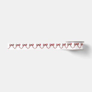 Red Bows Ribbon Satin Ribbon