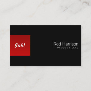 Red Box Left One Business Card