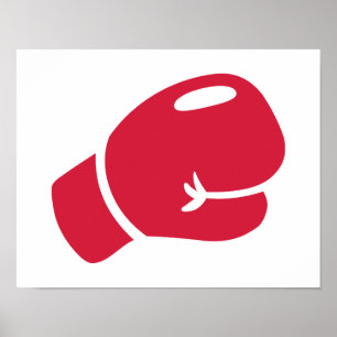 Red boxing glove poster