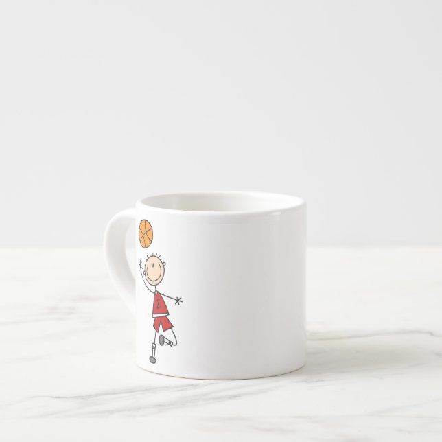 Red Boy Basketball Player t-shirts and Gifts Espresso Cup (Front Left)