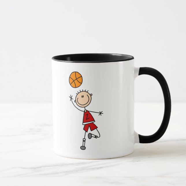 Red Boys Basketball T-shirts and Gifts Mug (Right)