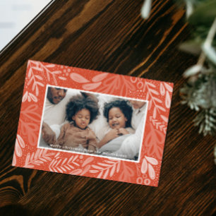Red Bramble Festive Botanical Photo Holiday Card