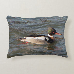 Red Breasted Merganser accent pilow Decorative Cushion