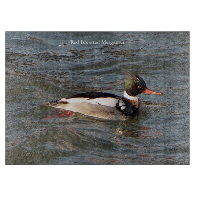 Red Breasted Merganser cutting board (Front)