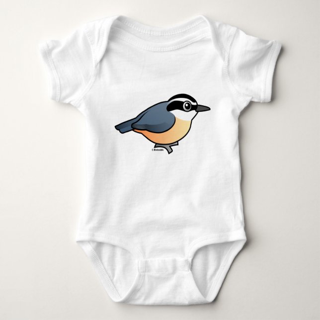 Red-breasted Nuthatch Baby Bodysuit (Front)