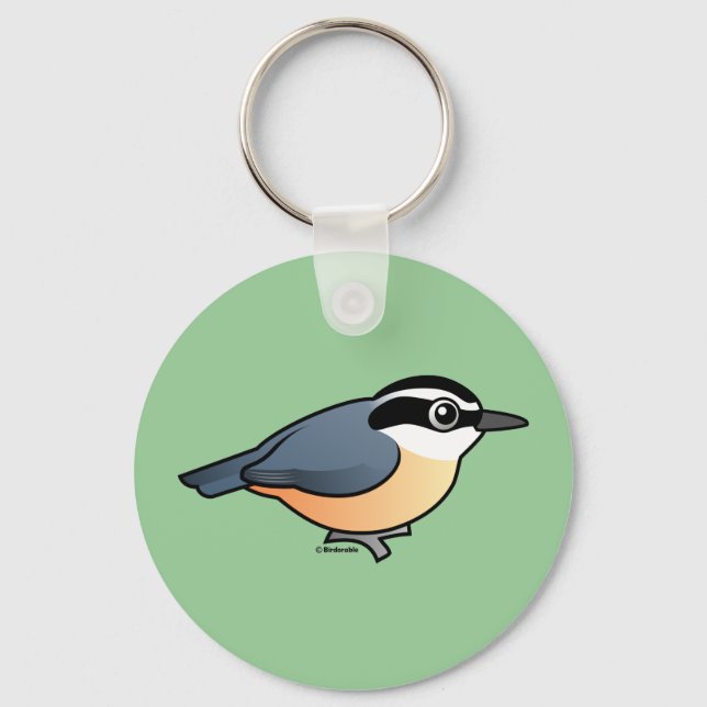 Red-breasted Nuthatch Key Ring (Front)
