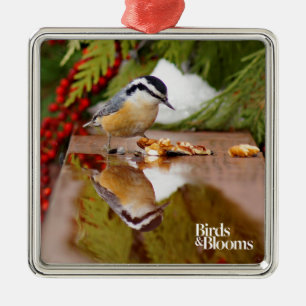 Red-breasted Nuthatch Metal Tree Decoration