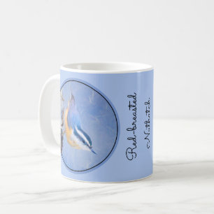 Red-Breasted Nuthatch Painting Original Bird Art Coffee Mug