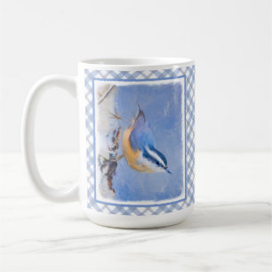 Red-Breasted Nuthatch Painting Original Bird Art Coffee Mug