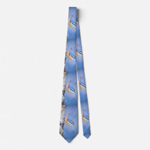 Red-Breasted Nuthatch Painting Original Bird Art Tie