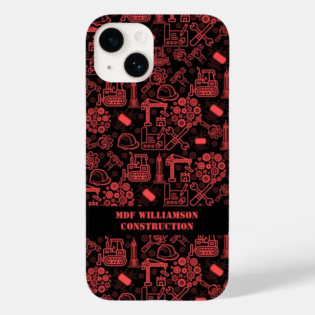 red brick Architectural Blueprint Engineer Pattern Case-Mate iPhone Case (Back)