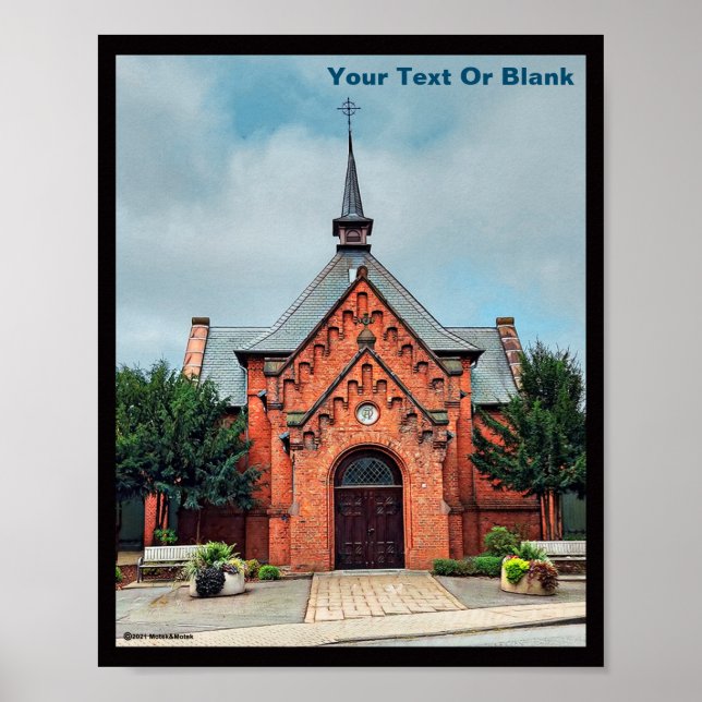 Red Brick Church, Bielefeld Poster (Front)