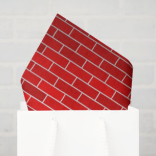 Red Brick Fireplace Tissue Paper