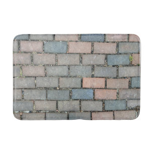 Red Brick floor texture pattern Bath Mat