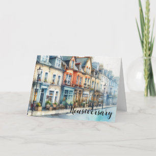 Red Brick Street Scene - Happy Houseaversary Card