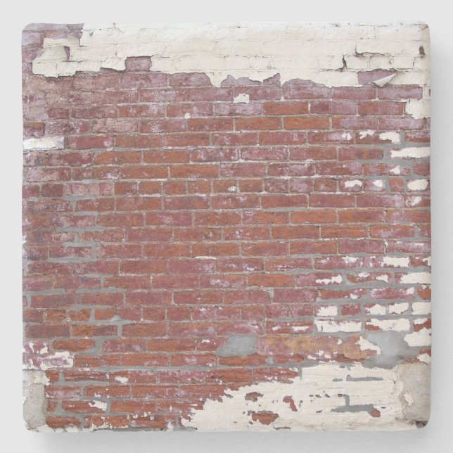 Red Brick Textured Wall, Square coaster (Front)