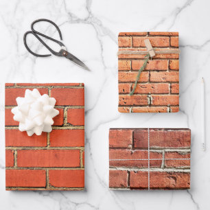 Red Brick Variety Wrapping Paper Sheet