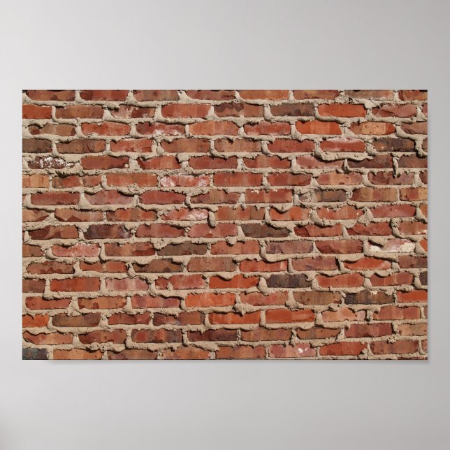 Red Brick Wall Canvas or Poster (Front)