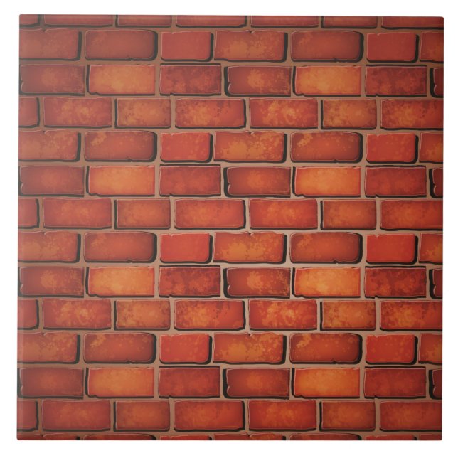 Red brick wall ceramic tile (Front)