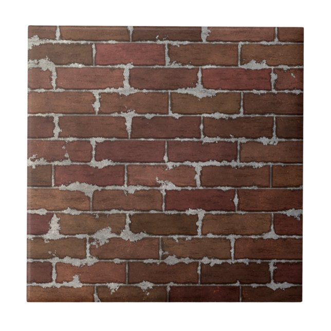 Red Brick Wall Ceramic Tile (Front)