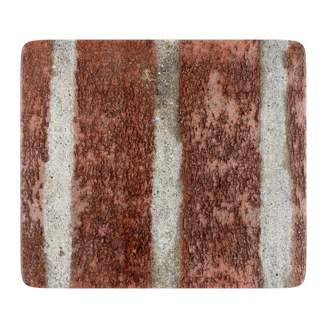 Red Brick Wall Concrete Cement Texture Cutting Board (Front)