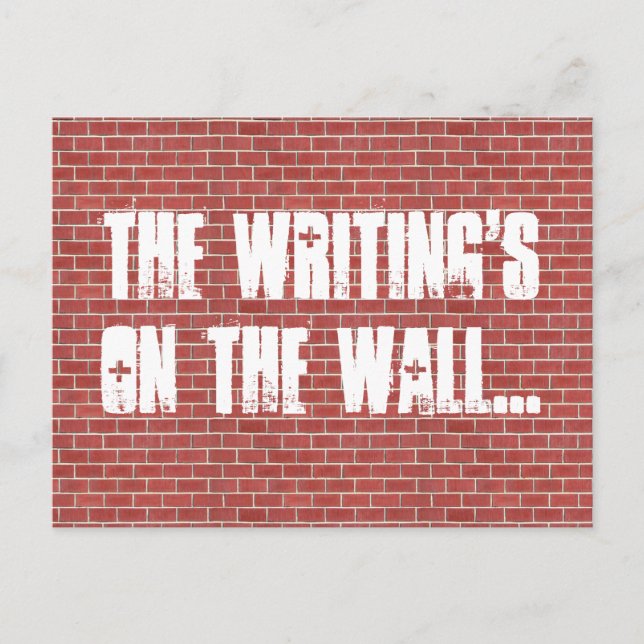 Red Brick Wall Customisable Postcard (Front)