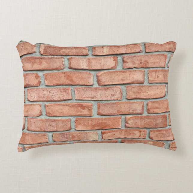 Red brick wall in the morning decorative cushion (Front)