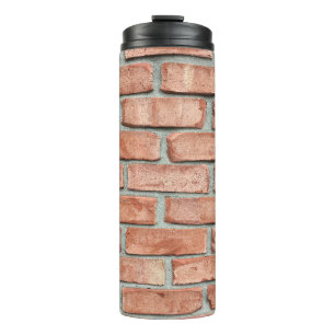 Red brick wall in the morning thermal tumbler