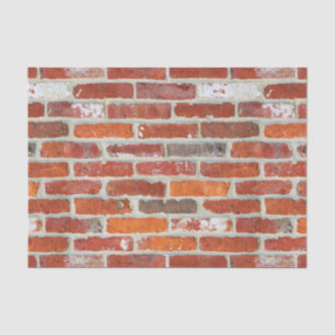 Red Brick Wall Pattern Tissue Paper
