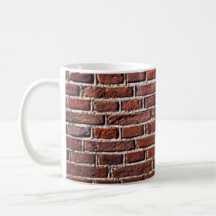 Red brick wall stone bricks masonry coffee mug