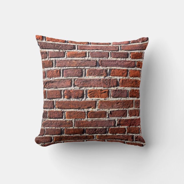 Red brick wall stone bricks masonry cushion (Front)