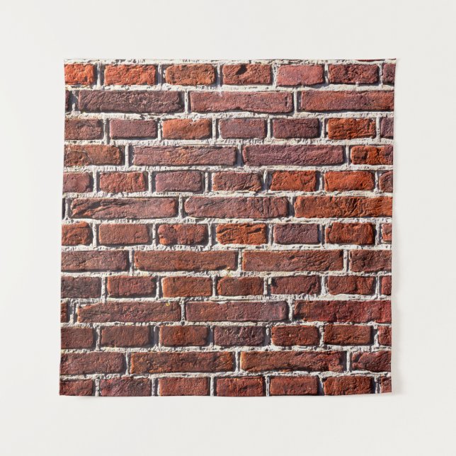 Red brick wall stone bricks masonry tapestry (Front)