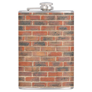 Red brick wall structure hip flask