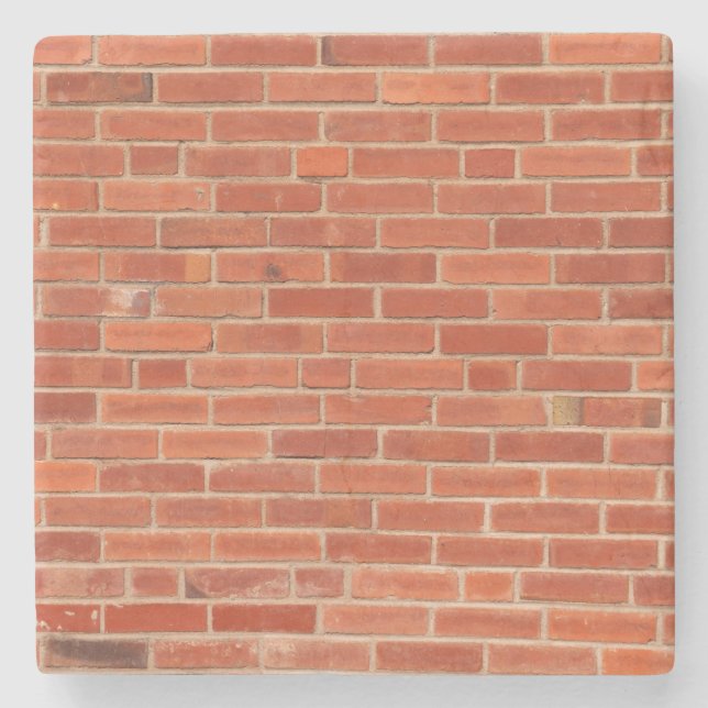 Red Brick Wall Texture Background Stone Coaster (Front)
