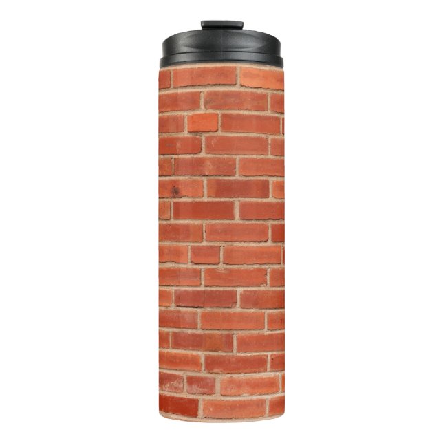 Red Brick Wall Texture Background Thermal Tumbler (Front)