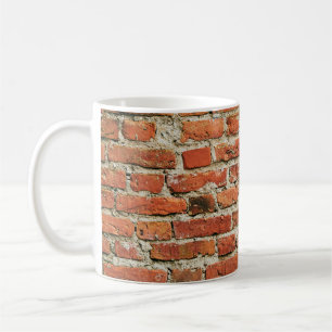 Red brick wall texture grunge background. Abstract Coffee Mug