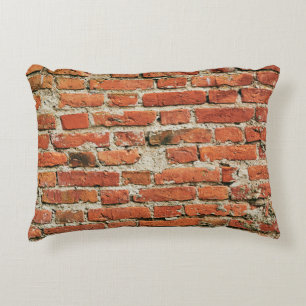 Red brick wall texture grunge background. Abstract Decorative Cushion